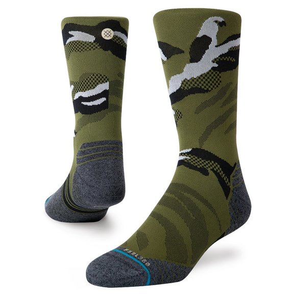 Stance Polycam Crew Running Socks Camo Medium 6-9